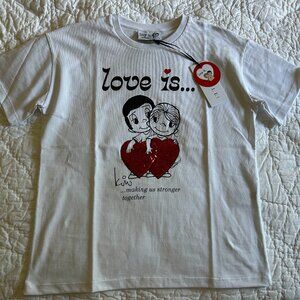 Love Is Making Us Stronger Together Kim Grove Casali Minikim Gaelle T-Shirt NWT